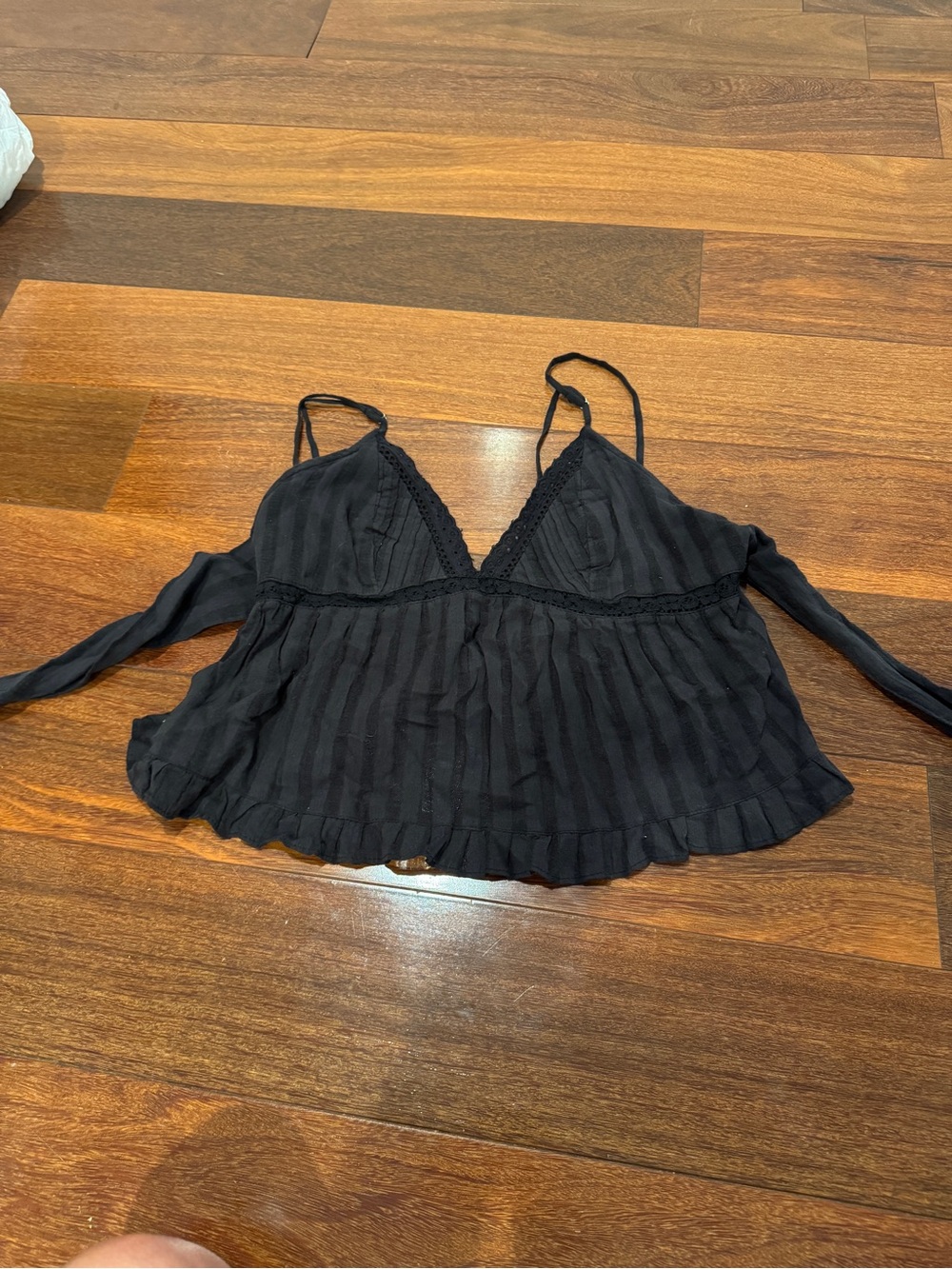 Zara Black Striped Sleeveless Tank Top